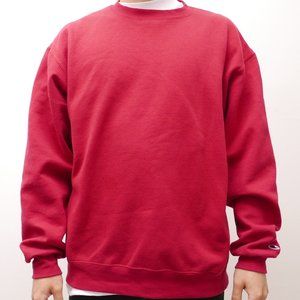 Champion Red Crew Neck Mid-Weight Sweatshirt Large